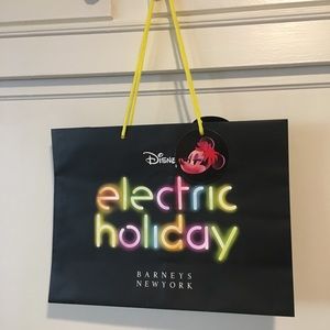 Barneys New York Minnie Mouse Disney Electric Holiday Neon Shopping bag